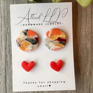 2/$30 Handmade -Earrings “I ♥️ You” Collection